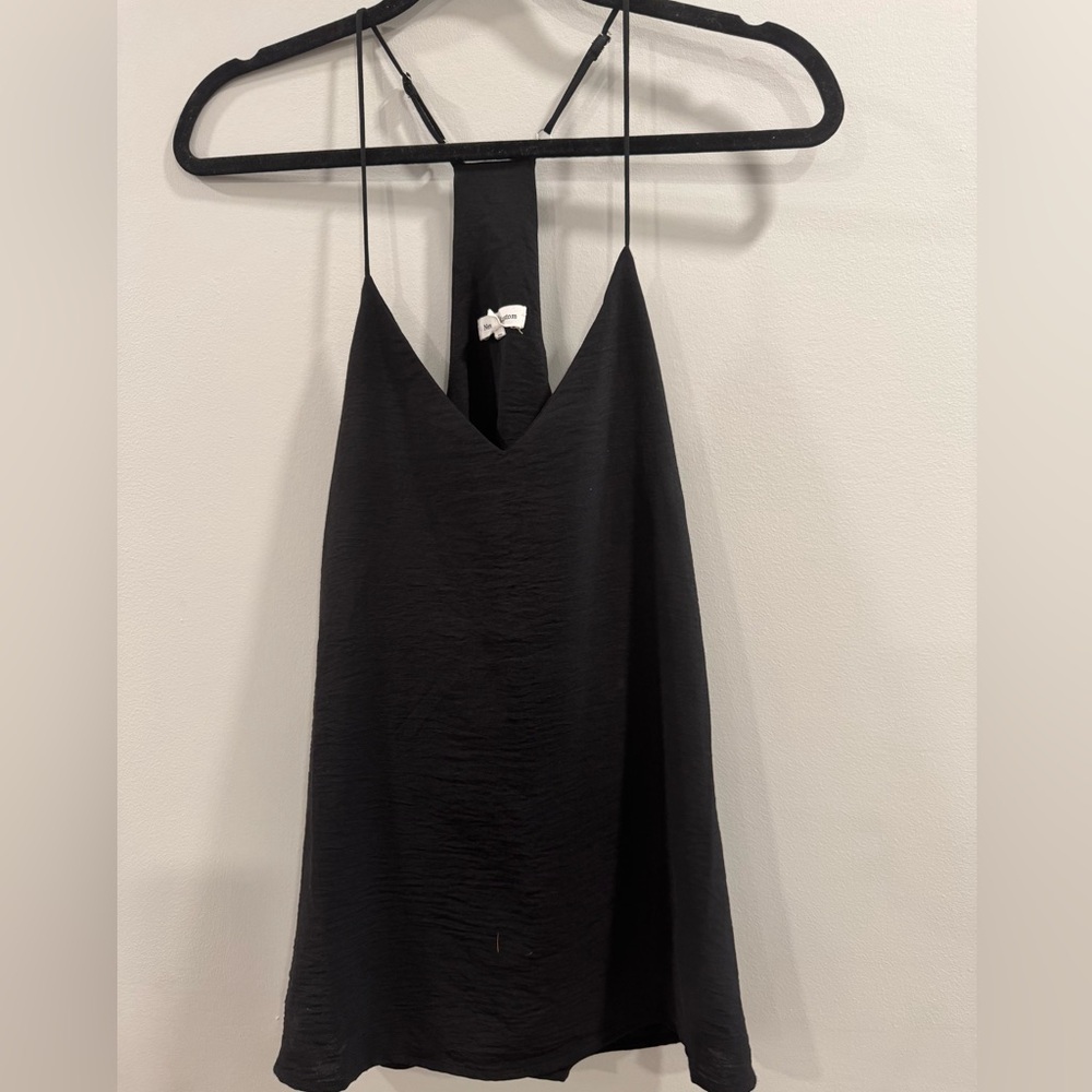 Newbury Kustom Black Camisole with White Bow